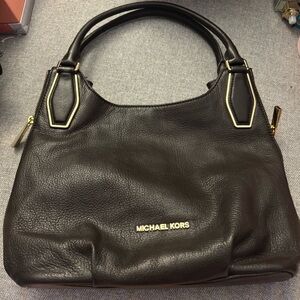 MICHAEL Michael Kors Vanessa Side Zip Purse BROWN